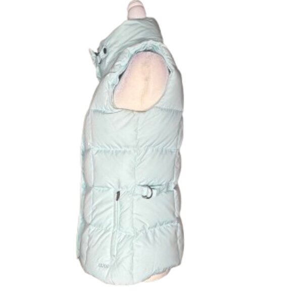Eddie Bauer Goose Down Puffer Vest Light Blue Jacket Women's Size Small - Picture 6 of 13